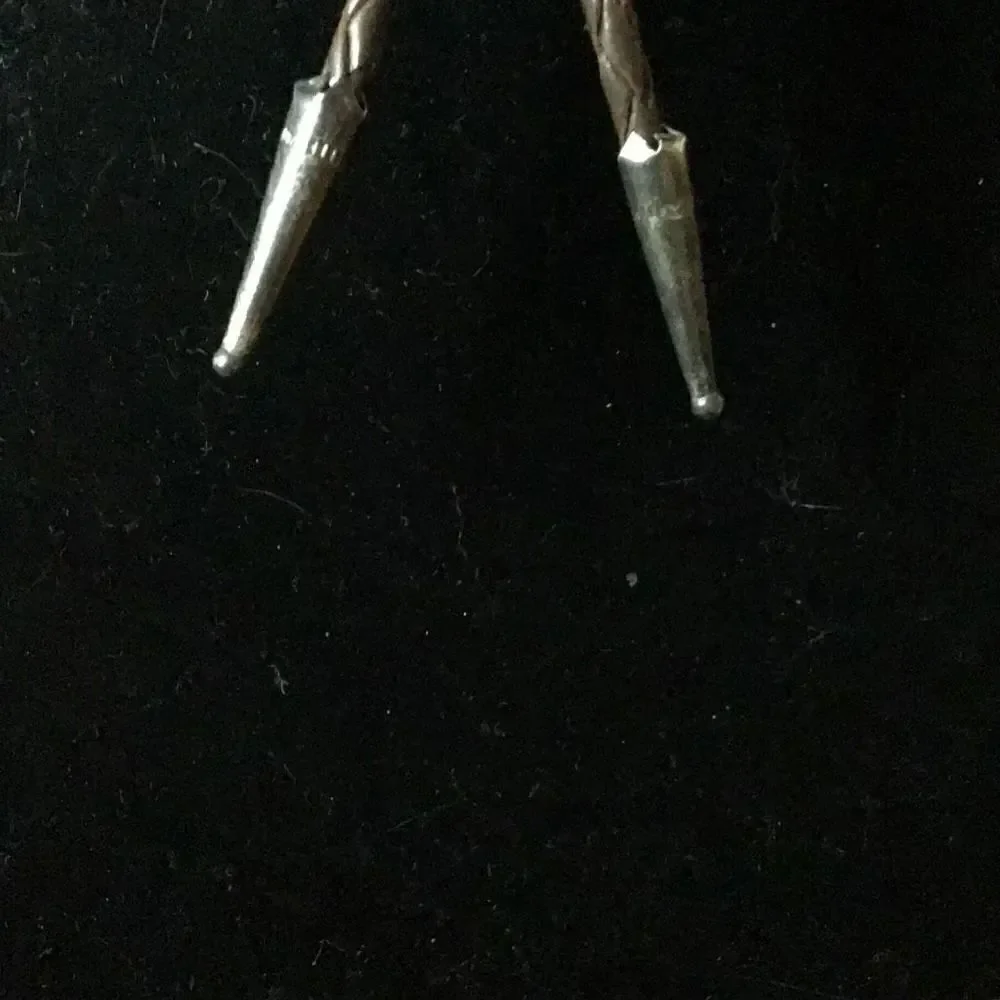 Bolo tie, Rare piece to find sterling silver Navajo bolo with turquoise and red